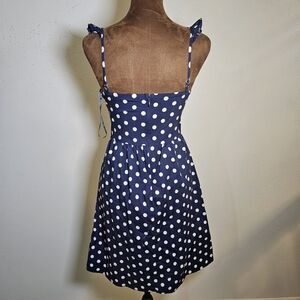 Say What? Navy Blue Polka Dot Sundress